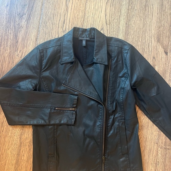 Eileen Fisher Waxed Organic Cotton motto Jacket Small NWOT - Picture 4 of 8